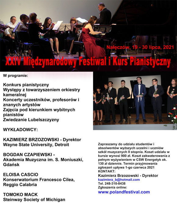 International Piano Festival — Summer in Chopin's Homeland